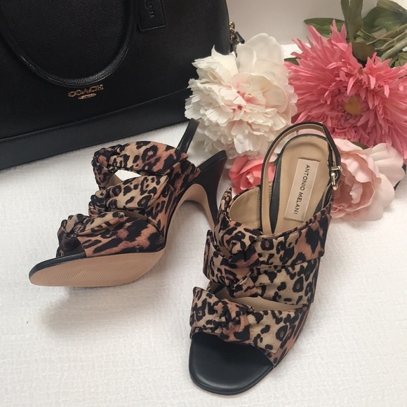 Antonio Melani Vilada Leopard Heels Size 8 - Picture 1 of 8